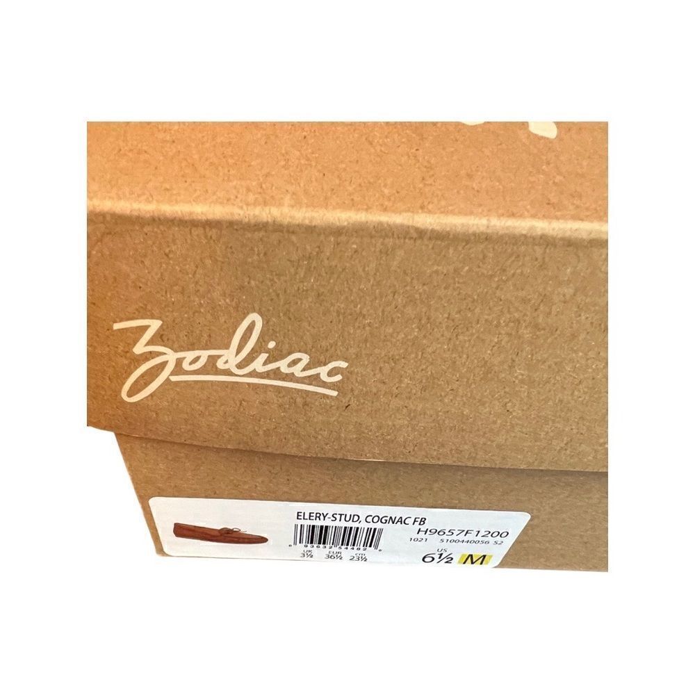 Zodiac Elery Studded Moc Toe Loafer- Cognac- Size 6.5- NIB - Picture 8 of 8